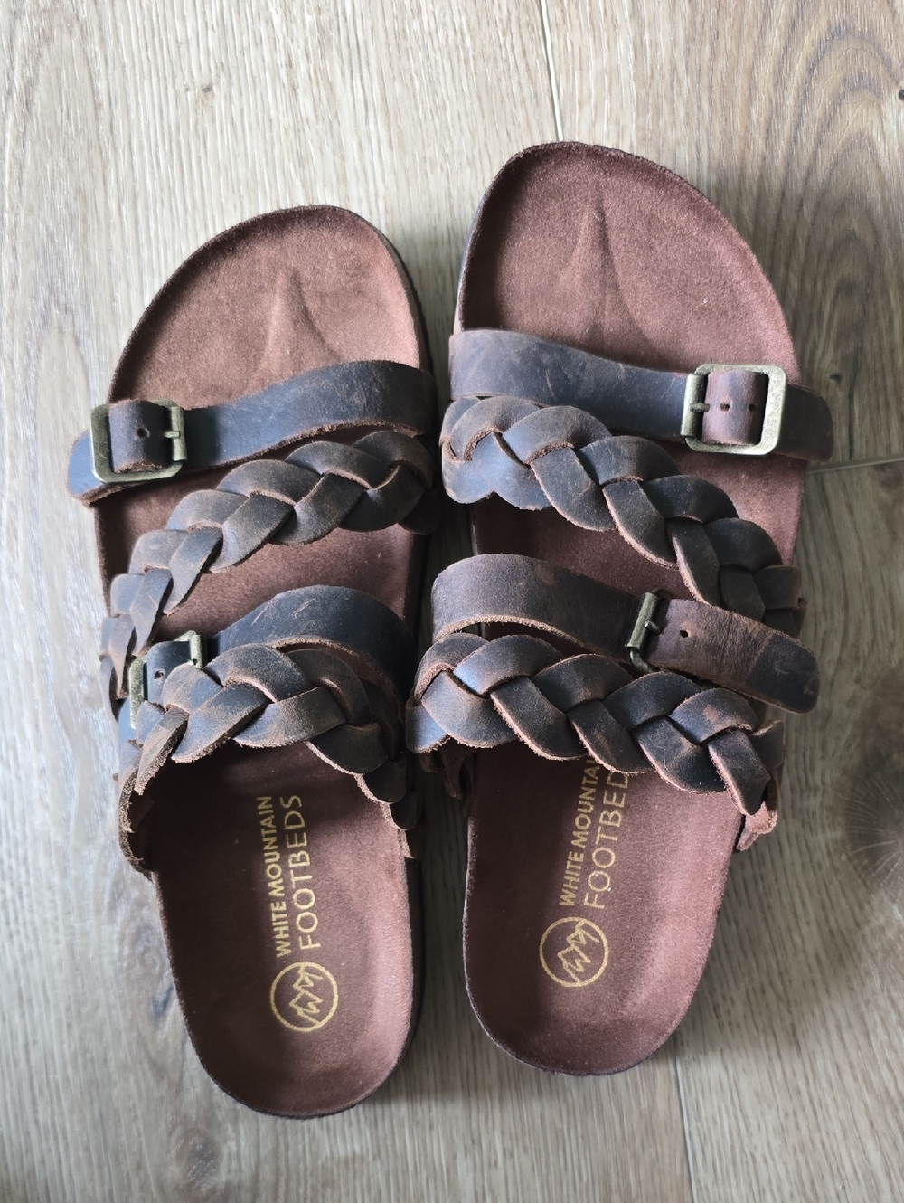 White Mountain Brown Footbed Logo Insole